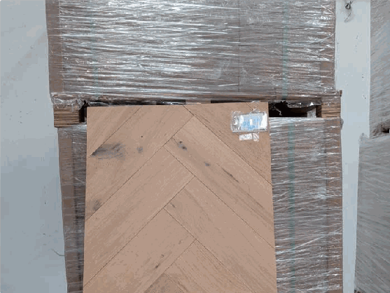 Simplicity Herringbone White Oak engineered hardwood flooring sample